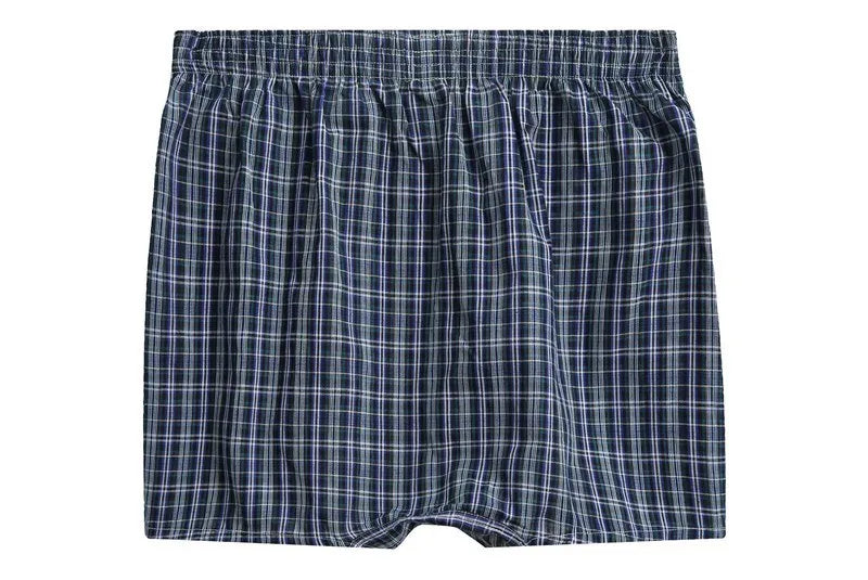 5er-Pack Herren Boxershorts aus Baumwolle | Klassisches Karomuster, Lockerer Oversize-Schnitt, Atmungsaktive Unterwäsche Kaufschwan®