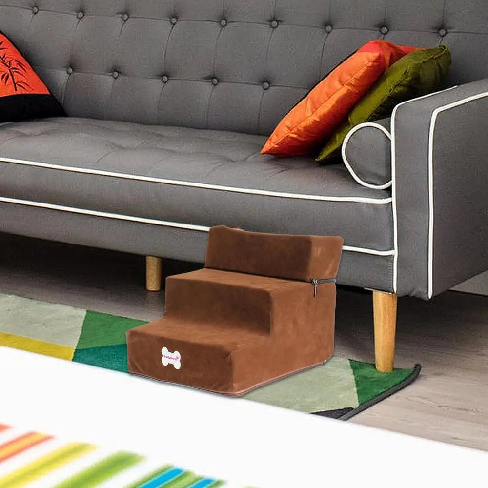 3-Stufen Hundetreppe 30cm – Rutschfeste Abnehmbare Haustiertreppe für Kleine Hunde & Katzen Kaufschwan®