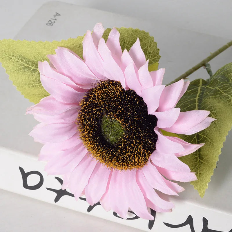 6 Stück Sonnenblumen Künstliche Blumenstrauß – Realistische Herbstdekoration für Garten & Zuhause | Florale Arrangements & Hochzeitsdeko Kaufschwan® 6 Stück Rosa