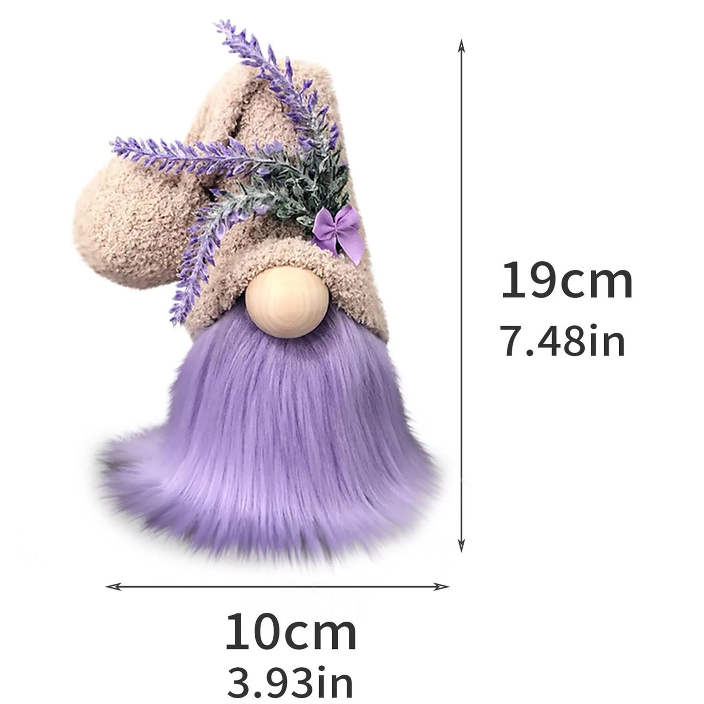 Lavendel Wichtel – Lila | Dekofigur für Zuhause, Rudolf Zwergpuppe, Kinder Weihnachtsgeschenk