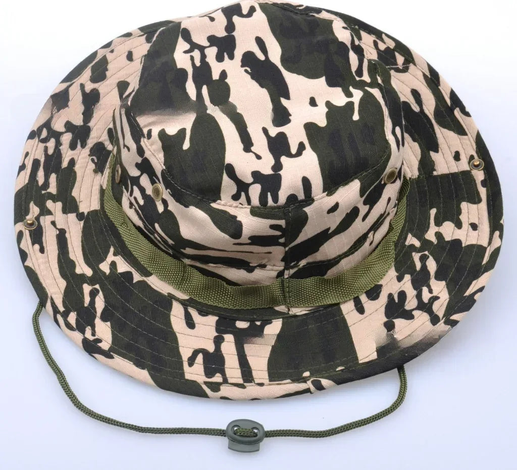 Sonnenhut Anglerhut für Herren – Camouflage Outdoorhut, Sonnenschutz für Jagd, Angeln, Wandern & Camping Kaufschwan® Design 1