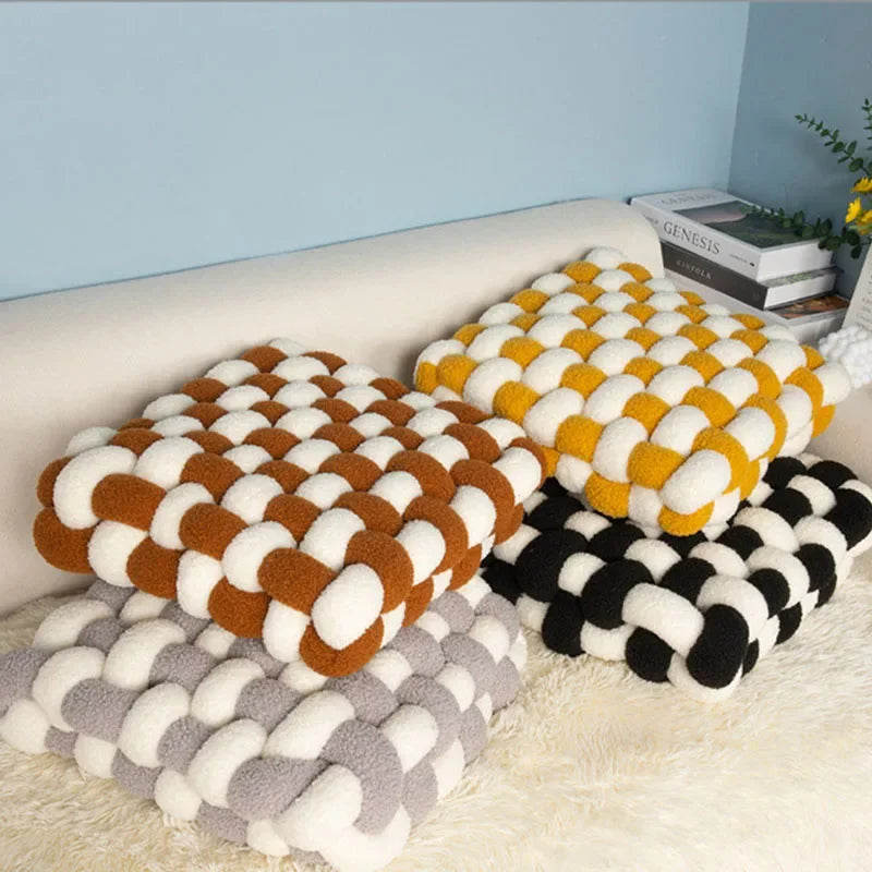 Luxuriöses Kissen für Wohnzimmer | Weicher Lammfell Dekokissen für Sofa & Stuhl | Komfortables Sitzkissen für Zuhause Kaufschwan®