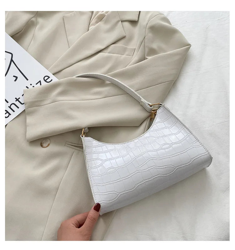 Kleine Retro Leder Shopping Tasche – Modische Einfarbige Ketten Schultertasche | Damen Handtasche Casual Kaufschwan®