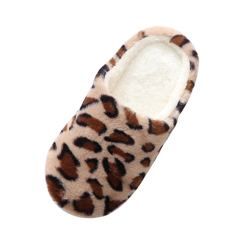 Leopardenmuster Winter-Hausschuhe | Indoor-Schuhe für Damen & Herren | Warme Fell-Slides | Rutschfeste Paare-Hausschuhe Kaufschwan®
