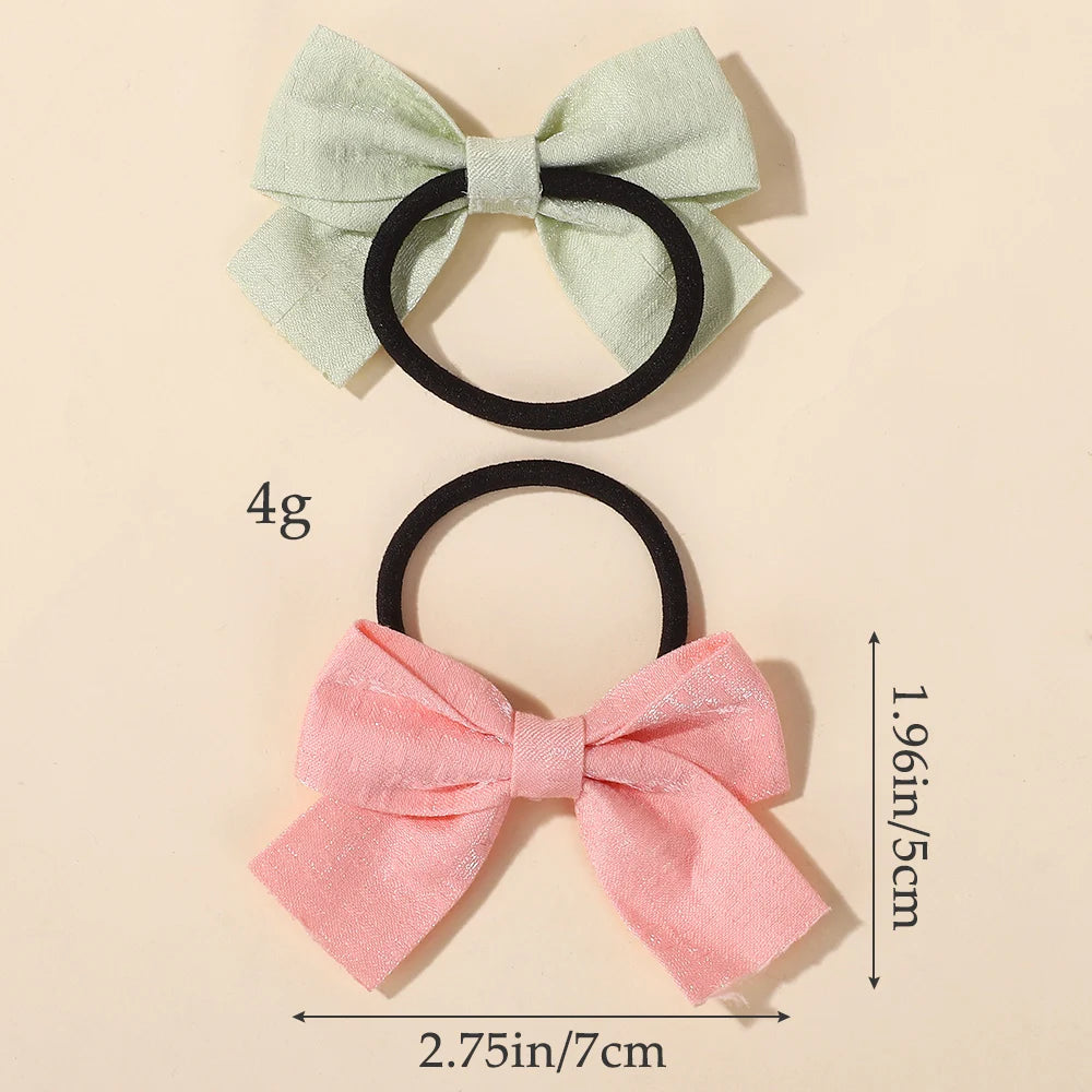 20 Stück Bunte Elastische Haargummis für Kinder & Mädchen | Niedliche Scrunchies mit Schleife | Baby Haaraccessoires & Haarschmuck Kaufschwan®