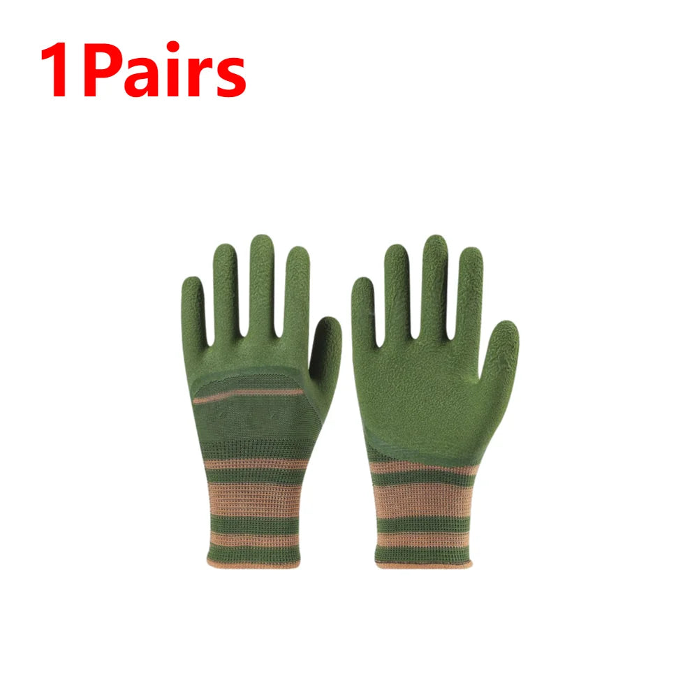 Dornenfeste Gartenhandschuhe Atmungsaktiv Schutz Handschuhe für Rosen Kaktus Gartenarbeit 1–10 Paar/Set Kaufschwan® 1 Paar