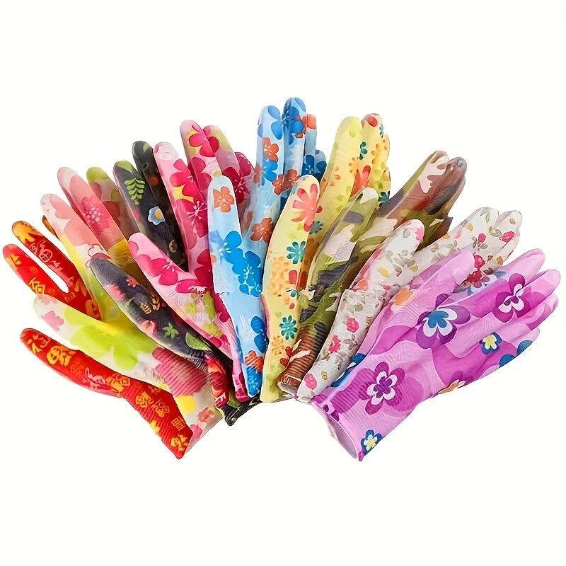 Nylon Gartenhandschuhe Atmungsaktiv Elastisch Haushaltshandschuhe für Rasen Reinigung Kaufschwan®