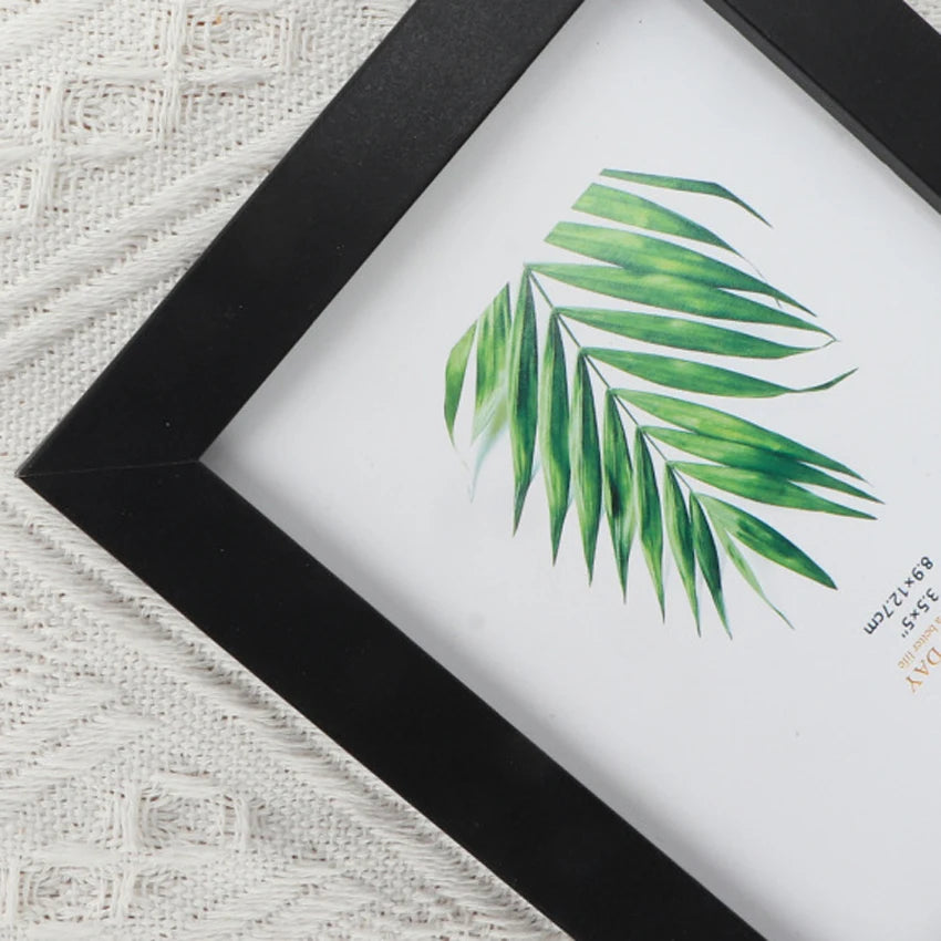 Kleiner Holz Bilderrahmen mit Plexiglas – Wand Bilderrahmen für Wohn Dekoration Kaufschwan® Schwarzer Rahmen 9X13cm 5inch