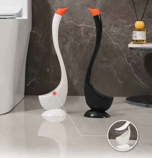 Toilettenbürste in Schwanenform mit Halter – Gebogener Griff & Dichte Borsten zur Tiefenreinigung Kaufschwan®