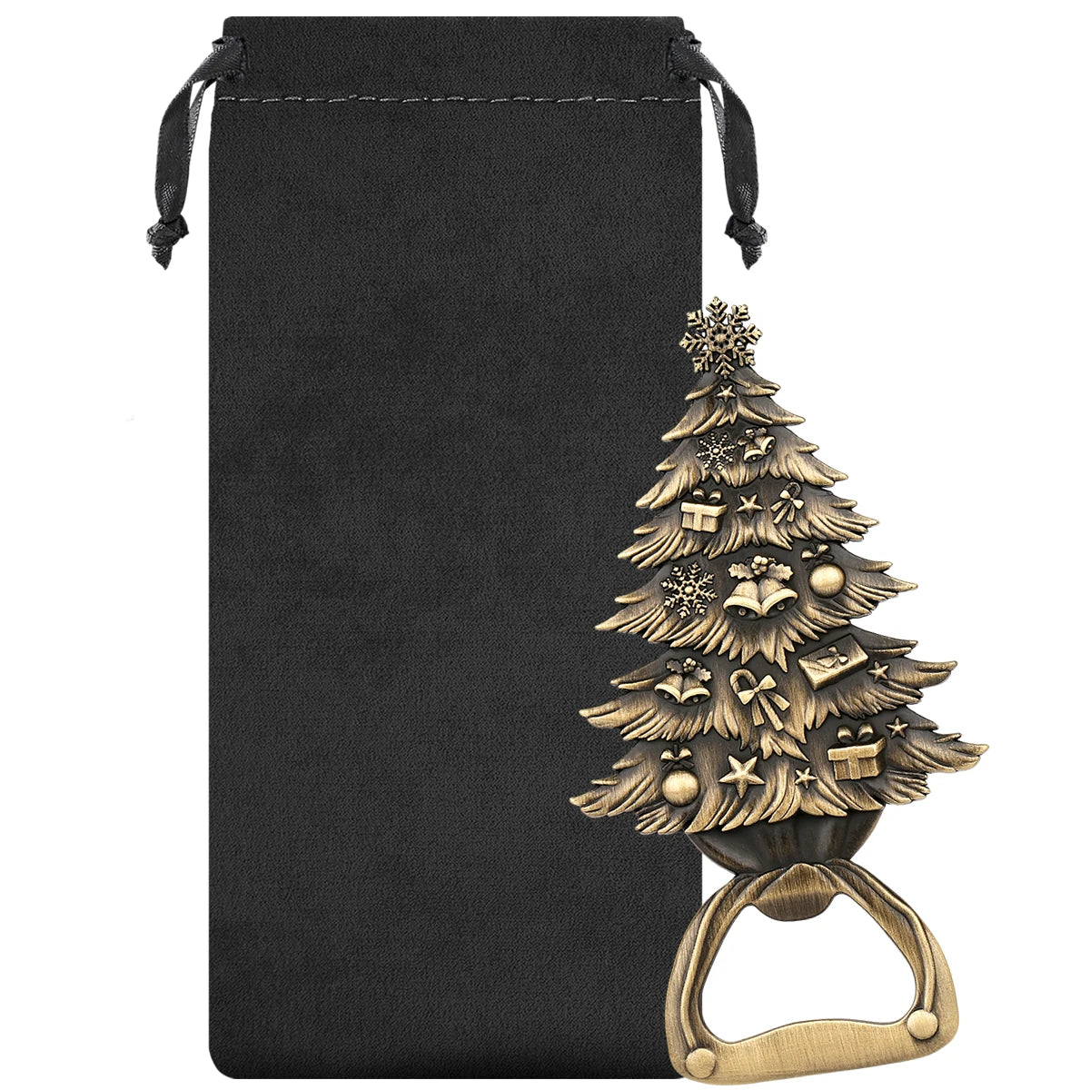 Weihnachtsbaum Flaschenöffner – Bronze/Grau/Gold Geschenk für Männer & Vater Kaufschwan® Bronze mit Tasche