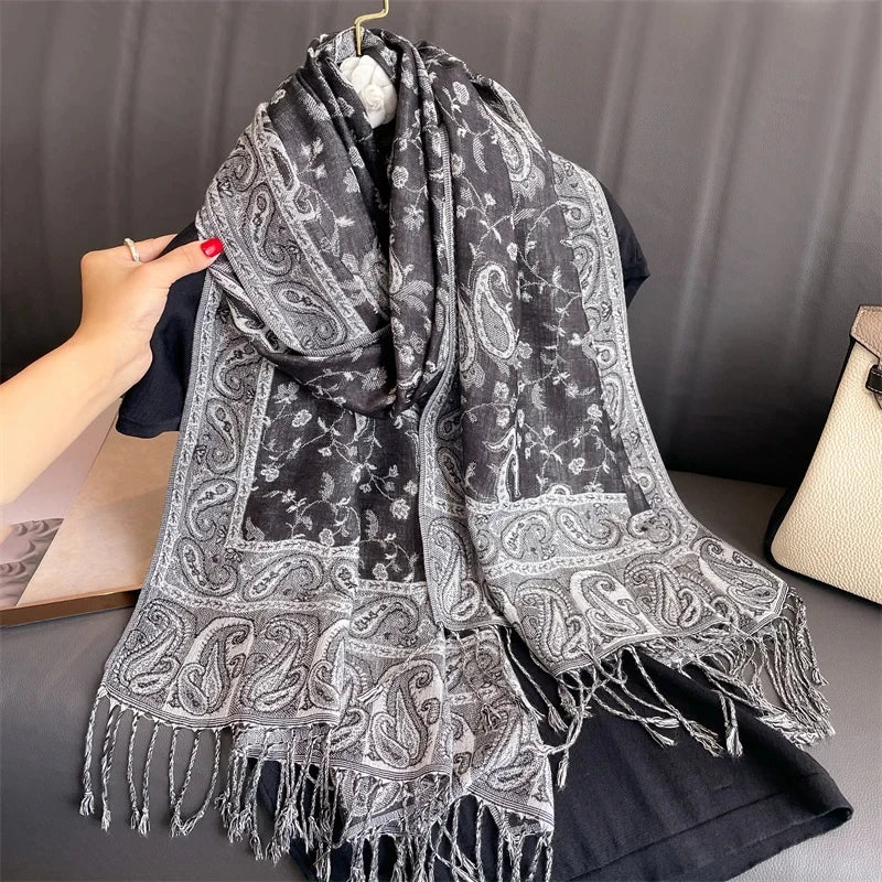 Pashmina Hijab Schal – Damen Langer Kaschmir Schal | Luxus Weicher Foulard, Turban & Muslimisches Kopftuch Kaufschwan®