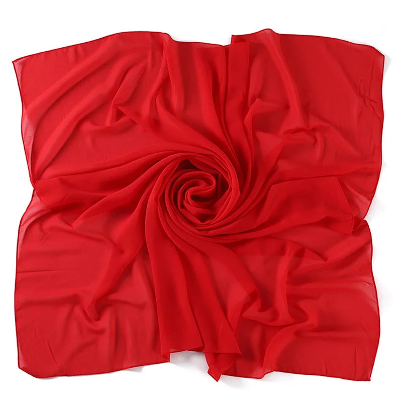 85×85CM Kopftuch – Damen Quadrat Hijab | Muslimisches Einfarbiges Kopftuch, Modischer Schal & Unterkopftuch Kaufschwan® Rot