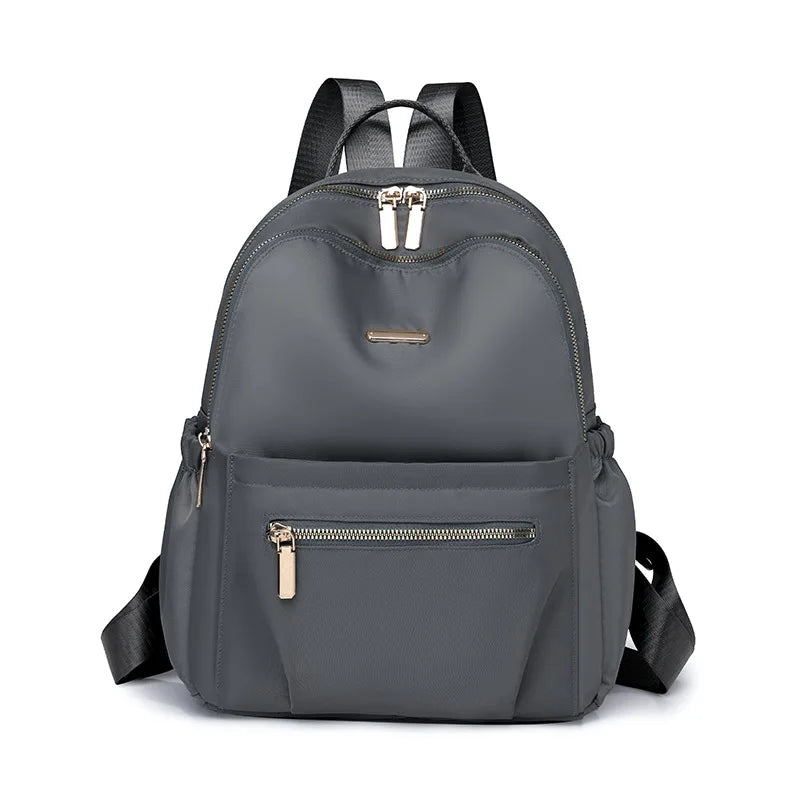 Großraum-Rucksack für Damen | Nylon Freizeit-Reise-Rucksack | Vielseitiger Solider Tagesrucksack für Frauen Kaufschwan® Grau