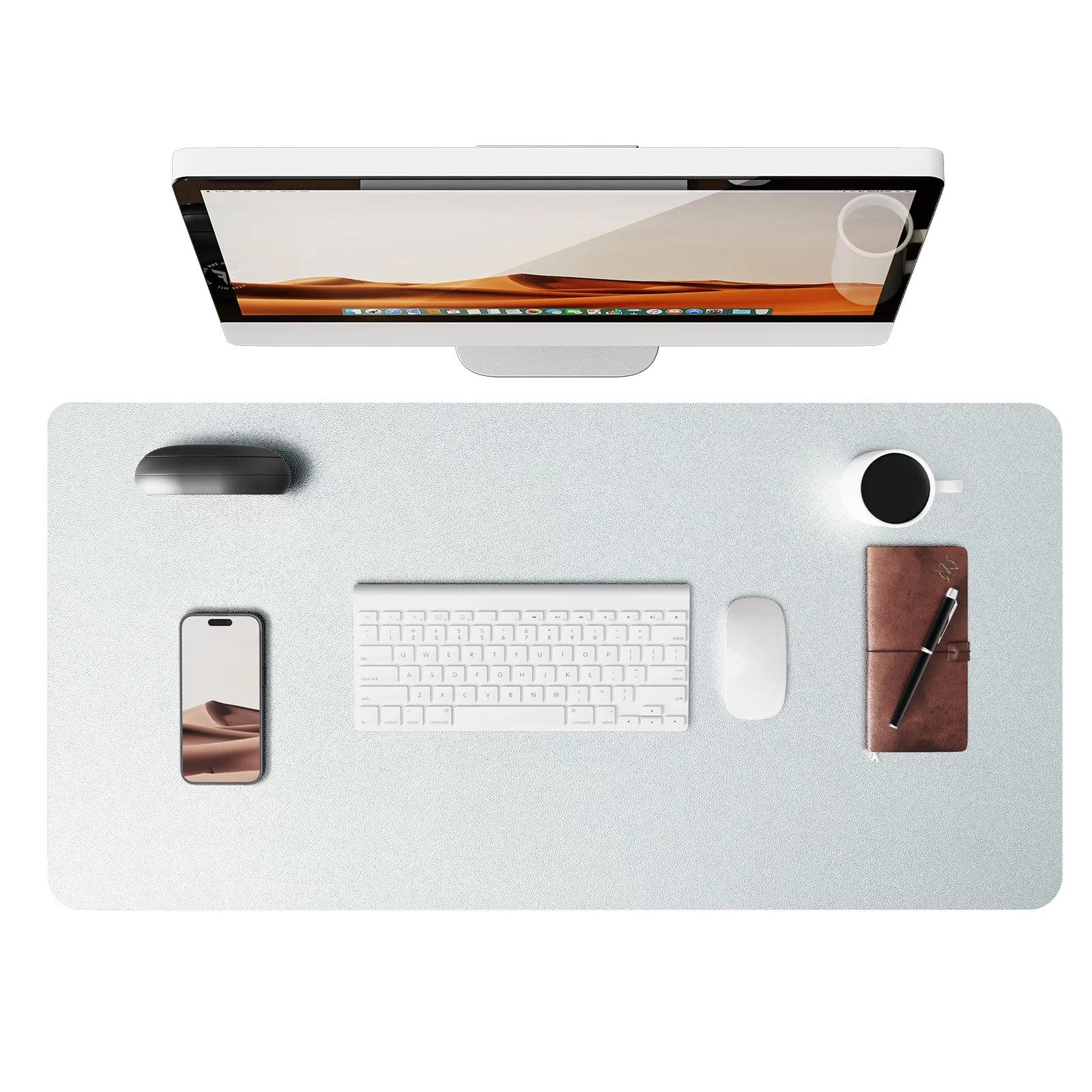 Große PU Leder Schreibtischunterlage – Rutschfeste Office Tischmatte und Laptop Schutzauflage Kaufschwan®