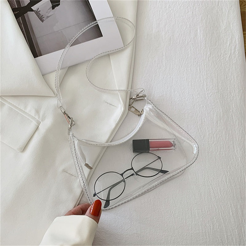 Transparente Jelly Umhängetasche – Kleine Zipper Underarm Tasche & Modische Handtasche für Damen Kaufschwan®