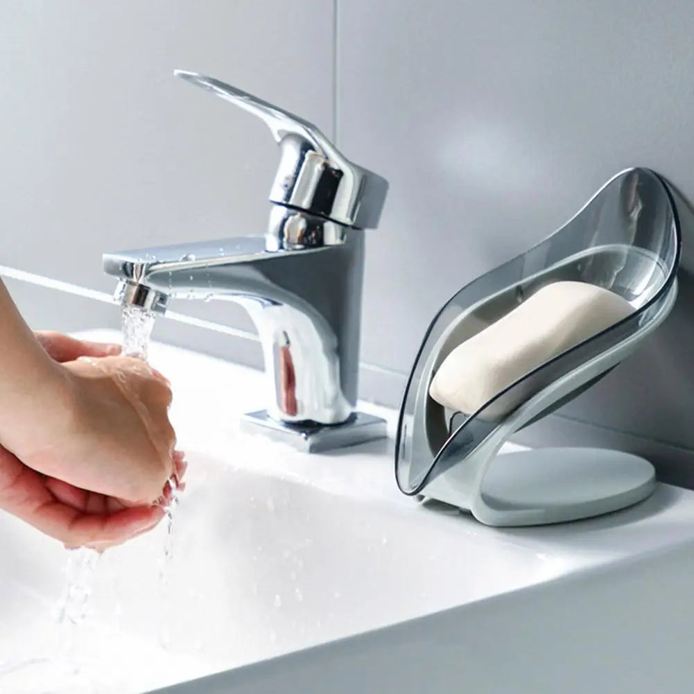 Seifenschale in Blattform – Rutschfester Seifenhalter mit Abfluss für Bad & Küche Kaufschwan®