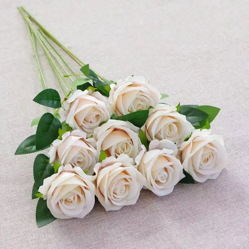 1/5/10/20 Stück Künstliche Rosen – Realistische Seidenrosen füar Hochzeit & Wohndekoration | Eleganter Rosenstrauß aus Kunstblumen Kaufschwan®