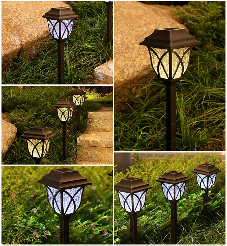 Outdoor LED Solar Rasenlampen 2 Stück – Wasserdichte Weg- & Hofleuchten für Garten- und Landschaftsbeleuchtung Kaufschwan®