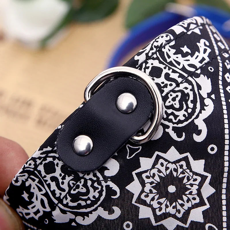 PU Leder Hundehalsband mit Schal Verstellbar Stilvolles Halsband für Kleine Mittelgroße Hunde Welpen Kaufschwan®