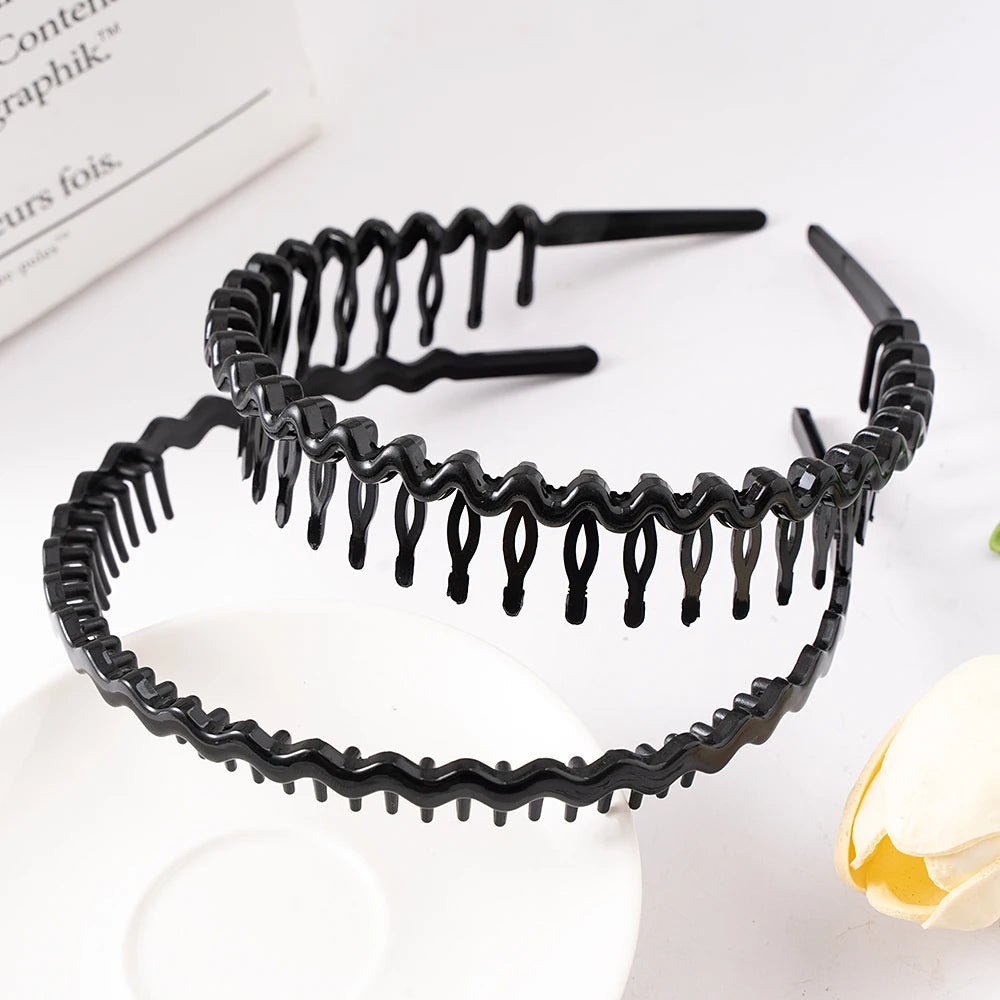 Eleganter Haarreif mit Perlen & Strass – Elastisches, rutschfestes Stirnband mit Blumen für Damen & Mädchen Kaufschwan® Schwarz 4