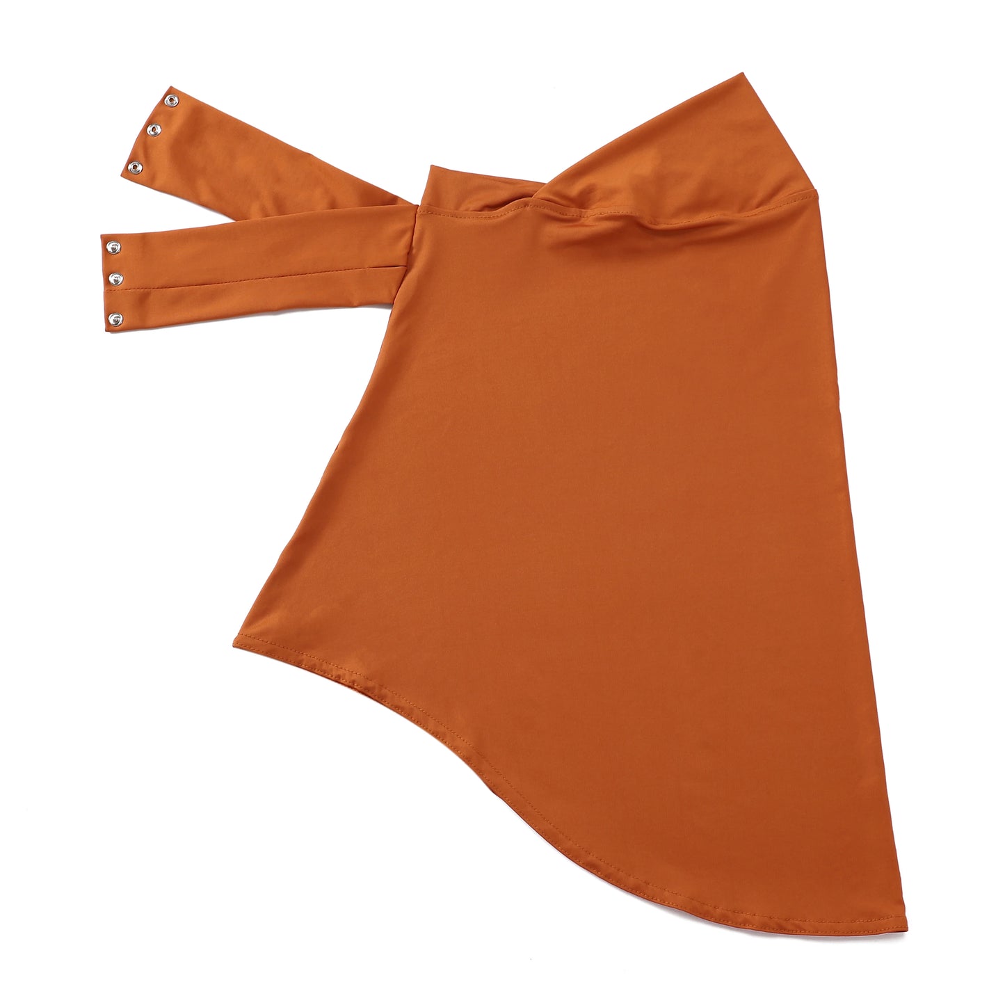 Schnellverschluss Hijab – Premium Jersey Schal mit Bändern & Knöpfen | Vollbedeckende Unterhaube Turban für Muslimische Frauen Kaufschwan® Orange