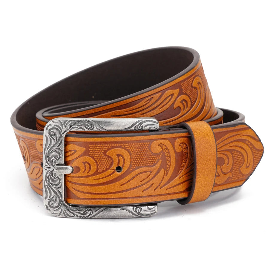 Herren PU-Leder Gürtel – Mehrfarbiger Gürtel mit Dornschließe | Stilvoller Freizeit & Business Gürtel, Perfektes Geschenk für Männer