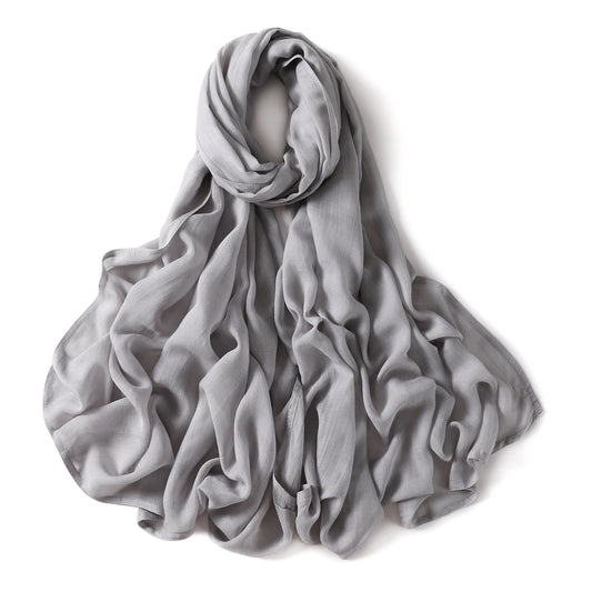 Damen Hijab Schal aus Baumwolle, Rayon & Modal – Großformat 190×85cm | Muslimisches Kopftuch, Eleganter Turban & Umschlagtuch Kaufschwan®