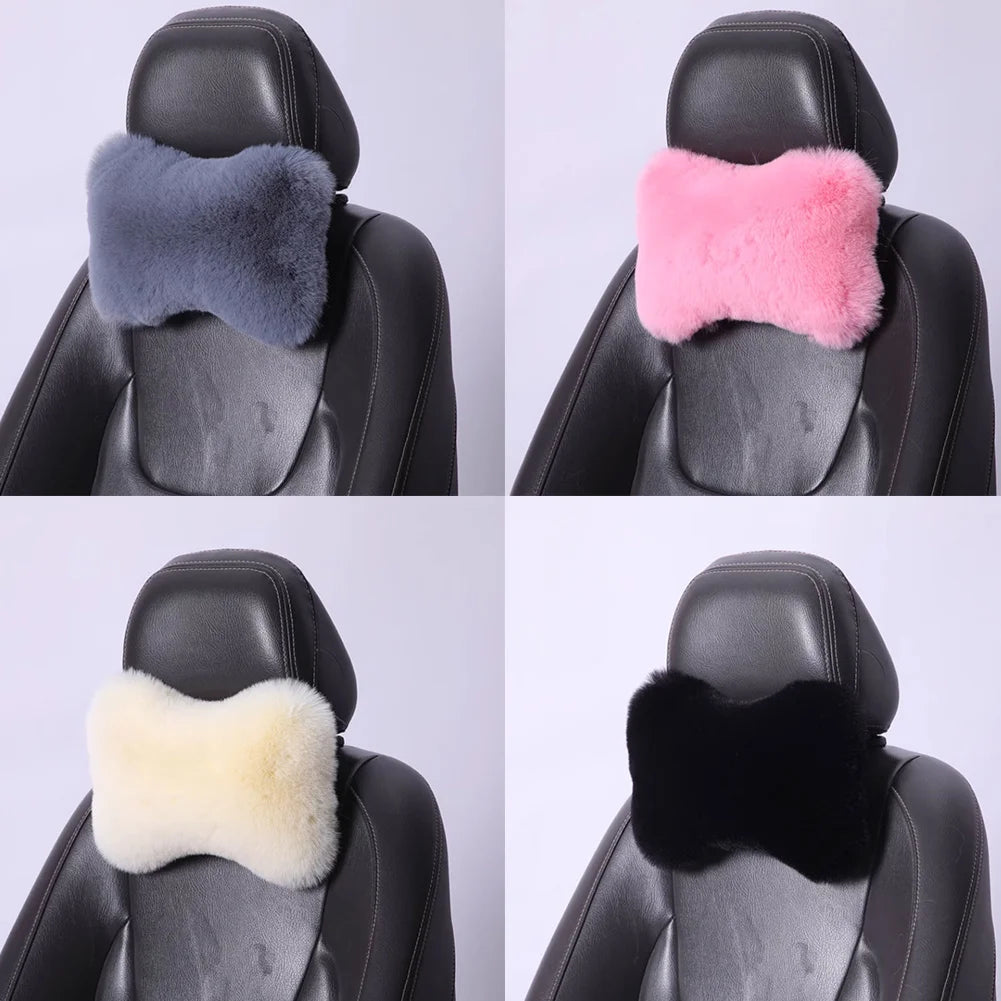 Weiches Plüsch-Nackenkissen fürs Auto – Atmungsaktives Kopfstützenkissen für Kopf & Nacken Kaufschwan®