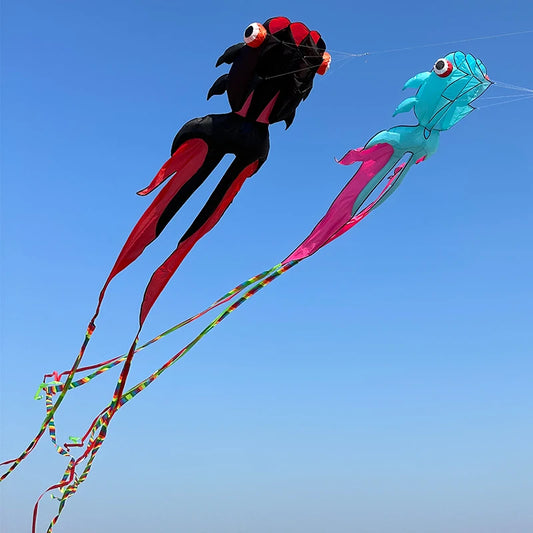 10M 3D-Goldfischdrachen – Großer Aufblasbarer Weicher Nylondrachen mit 3 Lufteinlässen für Strand und Freizeit Kaufschwan®