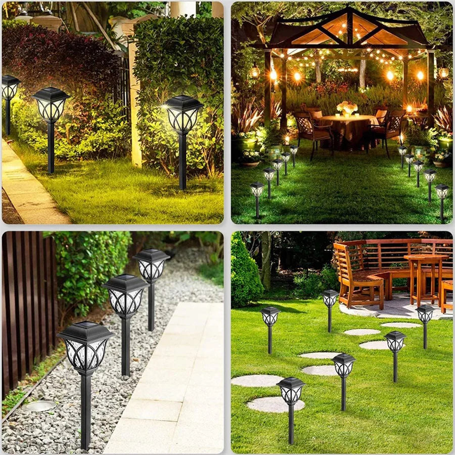 Outdoor LED Solar Rasenlampen 2 Stück – Wasserdichte Weg- & Hofleuchten für Garten- und Landschaftsbeleuchtung Kaufschwan®