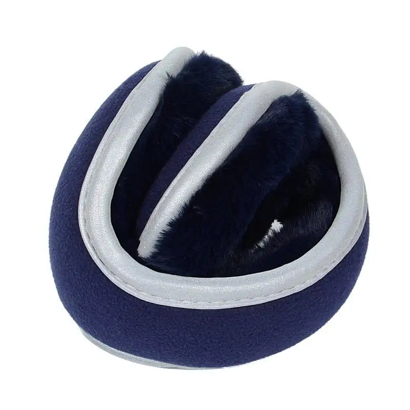 Unisex Faltbare Reflektierende Winter Ohrwärmer – Damen & Herren Warme Earmuffs mit Reflektorband für Outdoor-Sicherheit Kaufschwan® Marineblau