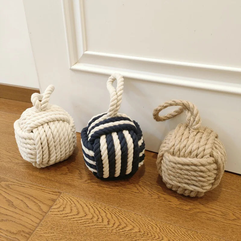 Türstopper im Mediterranen Stil – Dekorativer Seilball Türhalter | Kreatives Rustikales Design für Zuhause, Restaurants & Bars Kaufschwan®