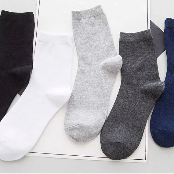 Herren Baumwoll-Mischung Schwarze Businesssocken | Weiche Atmungsaktive Socken für Sommer & Winter | Plus Size Verfügbar | 1/5/10 Paare Kaufschwan®