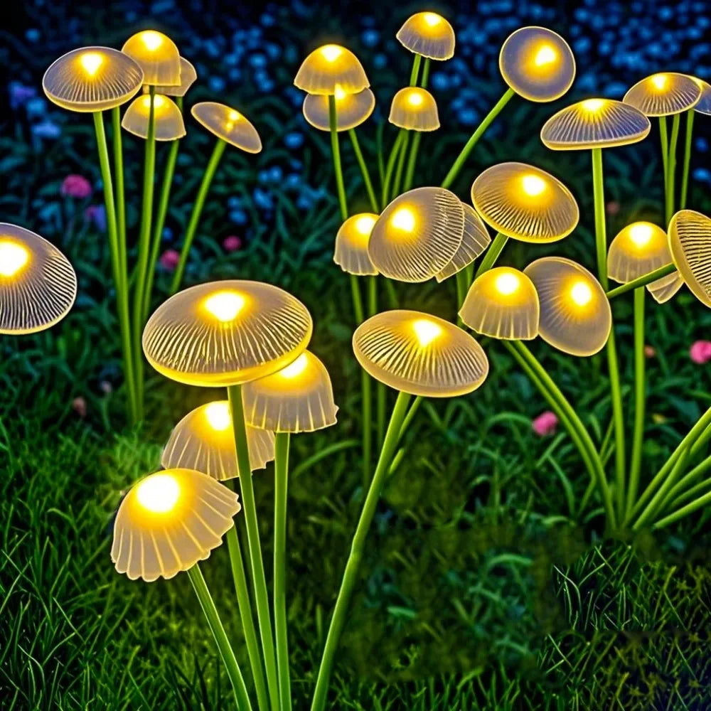 Solar Garten Qualle Pilz Leuchten – Wasserdichte Außenlampen für Hof, Terrasse, Wege & Rasen Dekoration Kaufschwan® Warmweiß 1 Stück