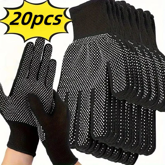 Nylon Handschuhe Anti Rutsch Atmungsaktiv Multifunktion für Garten Arbeit Outdoor 20 Stück/Set Kaufschwan®