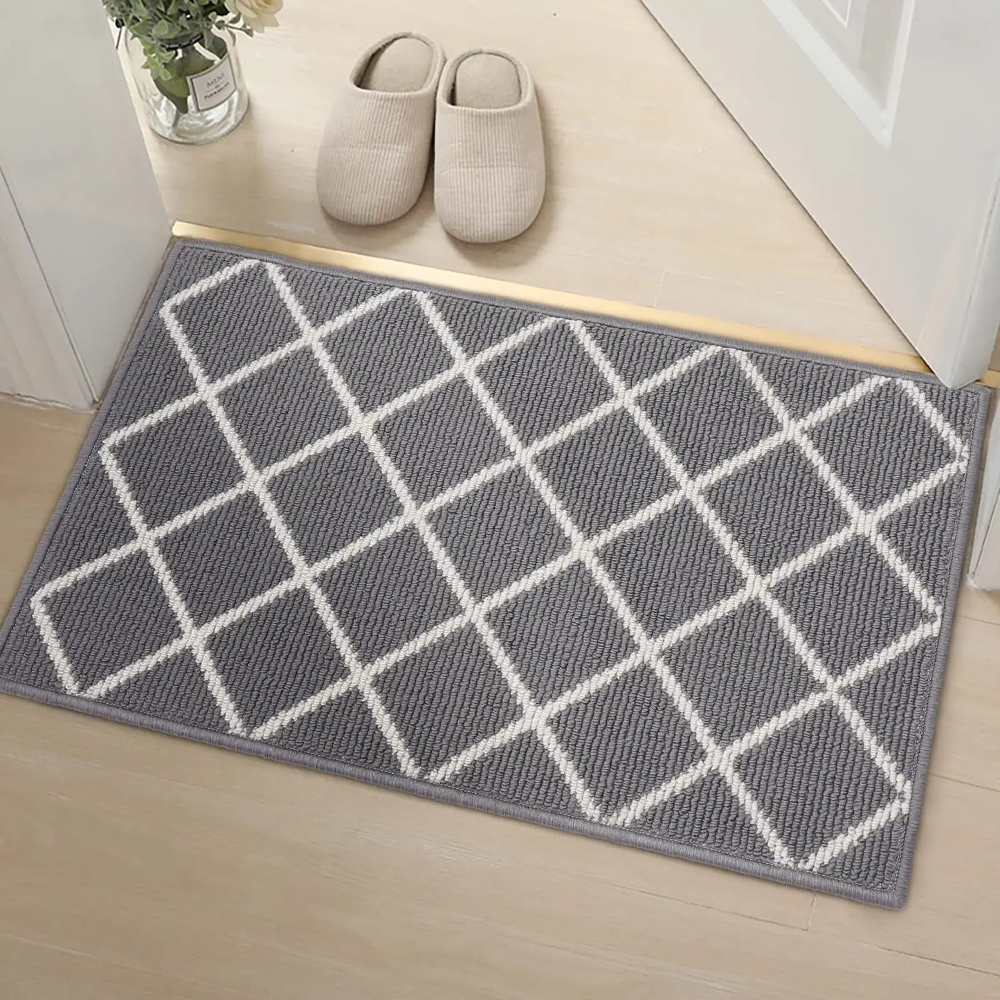 Karierte Eingangsmatte – Rutschfeste, Schmutzabweisende Fußmatte für Innenbereiche, Küche, Schlafzimmer & Flur Kaufschwan®