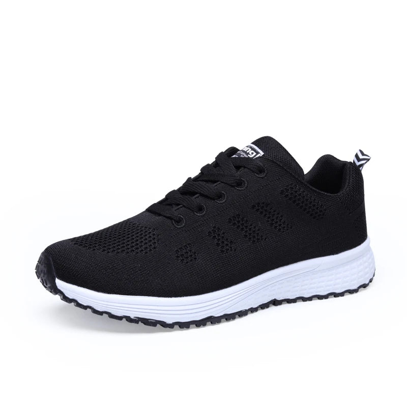 Damen Vulcanized Sneaker – Modische Flache Schuhe mit Plateau-Optik | Bequeme Alltagsschuhe in Übergrößen Kaufschwan® Schwarz 37
