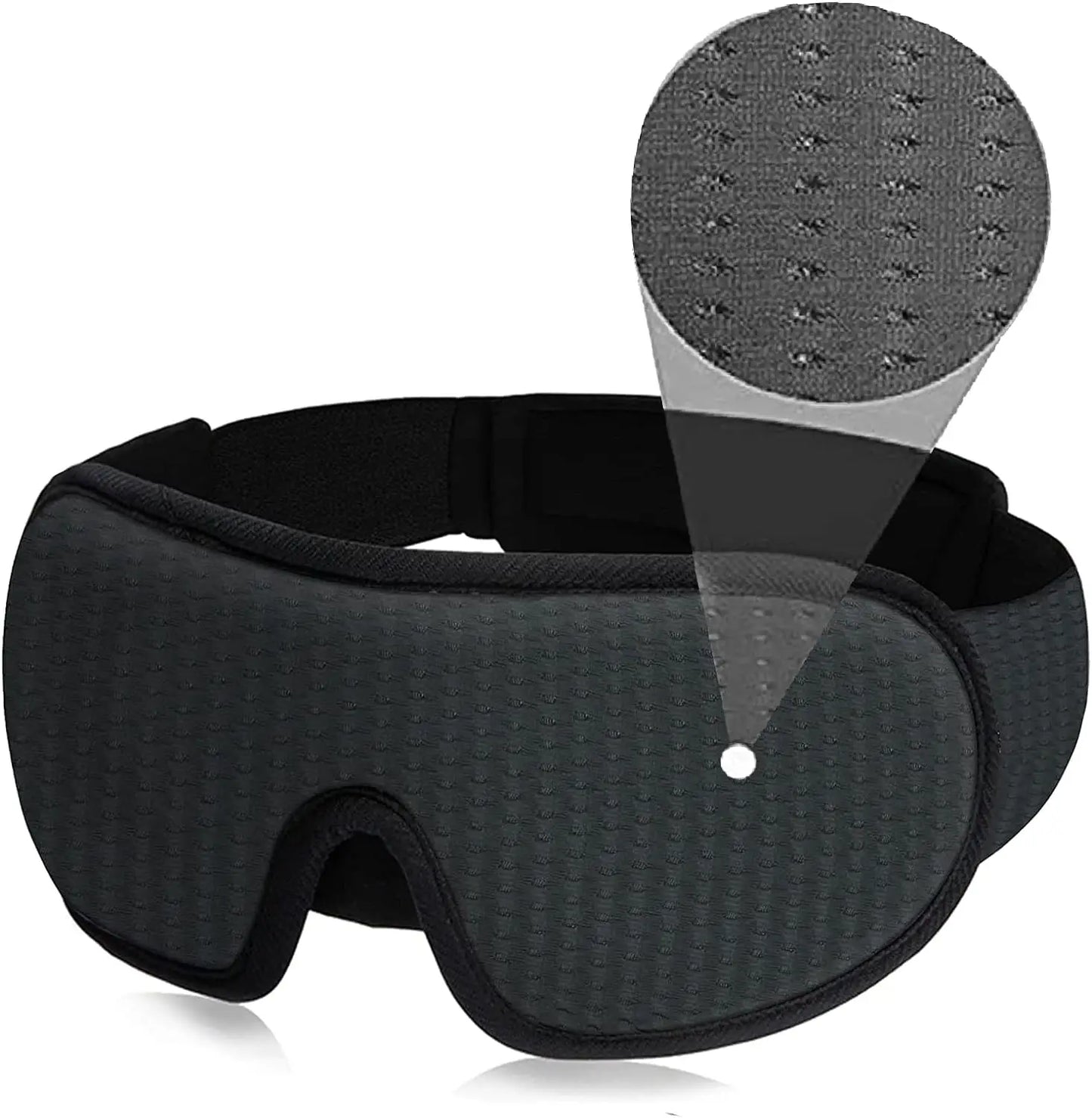 3D Schlafmaske | Weiche Gepolsterte Augenmaske | Lichtblockierende Stoffabdeckung & Augenklappe Kaufschwan® Grau 2
