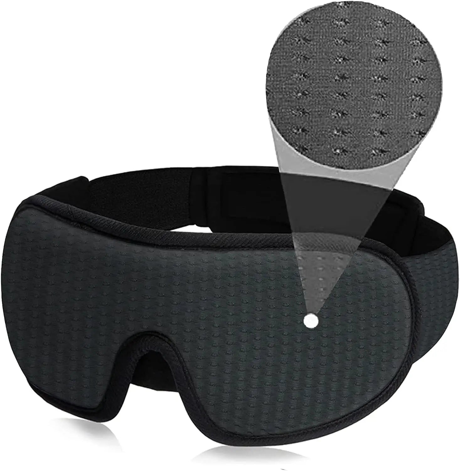 3D Schlafmaske | Weiche Gepolsterte Augenmaske | Lichtblockierende Stoffabdeckung & Augenklappe Kaufschwan® Grau 2
