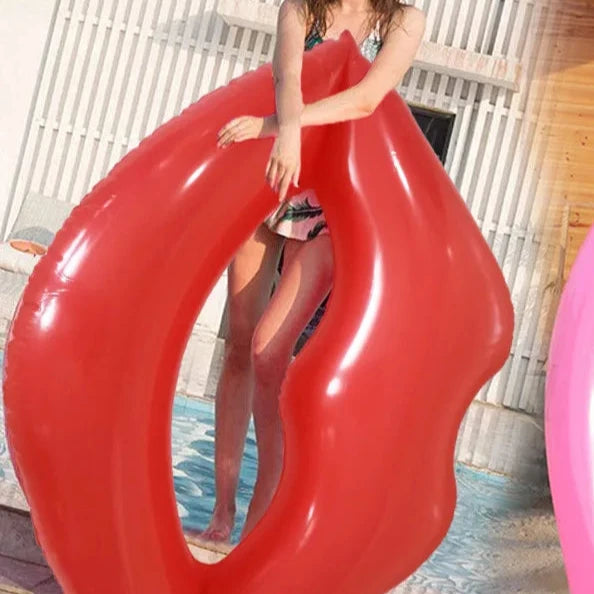 Aufblasbarer Pool-Schwimmring in Lippenform – Lustiger & Stilvoller Schwimmreifen für Erwachsene Kaufschwan®