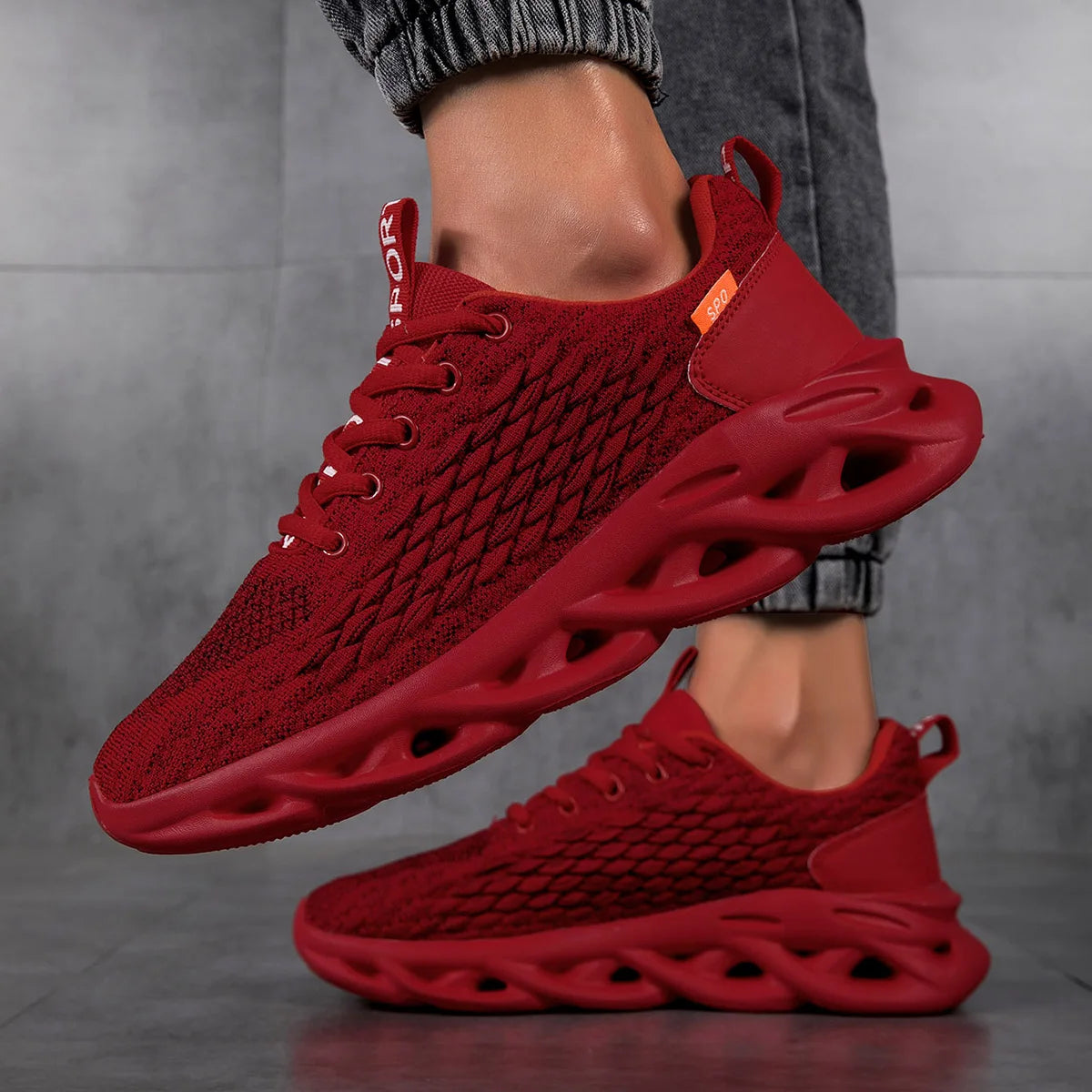 Sommer Herren Sneaker – Hochwertige Einfarbige Sportschuhe & Tennisschuhe | Atmungsaktive Schnürschuhe fürs Laufen, Training & Outdoor Kaufschwan®