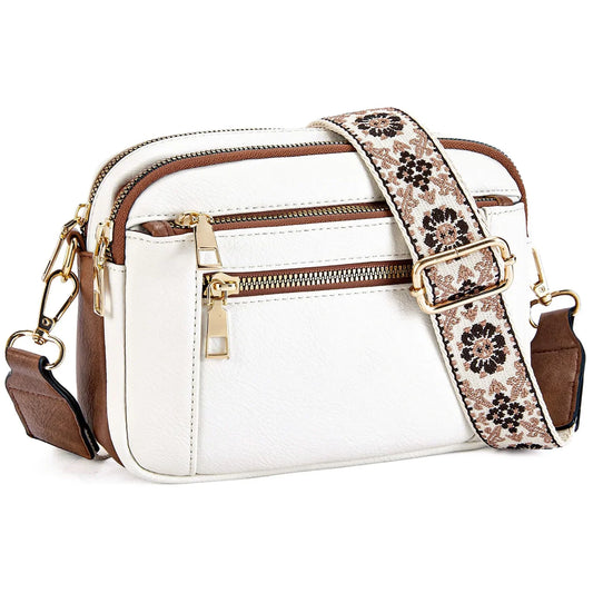 Multifunktionale Color Block Crossbody Tasche – Damen PU Leder Schultertasche & Geldbörse mit Verstellbarem Riemen Kaufschwan®