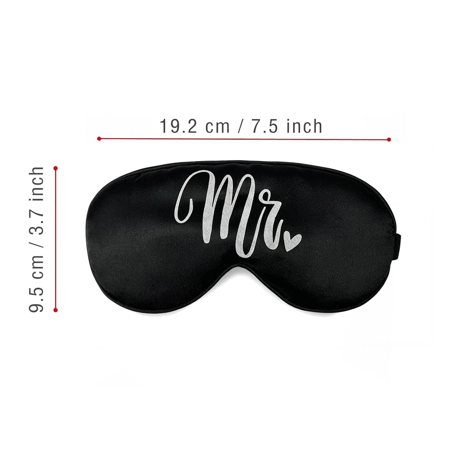 Mr & Mrs Seidige Schlafmasken-Set | Verstellbares Elastisches Band | Bequeme Augenabdeckungen für Paare, Hochzeit & Jubiläum Kaufschwan®