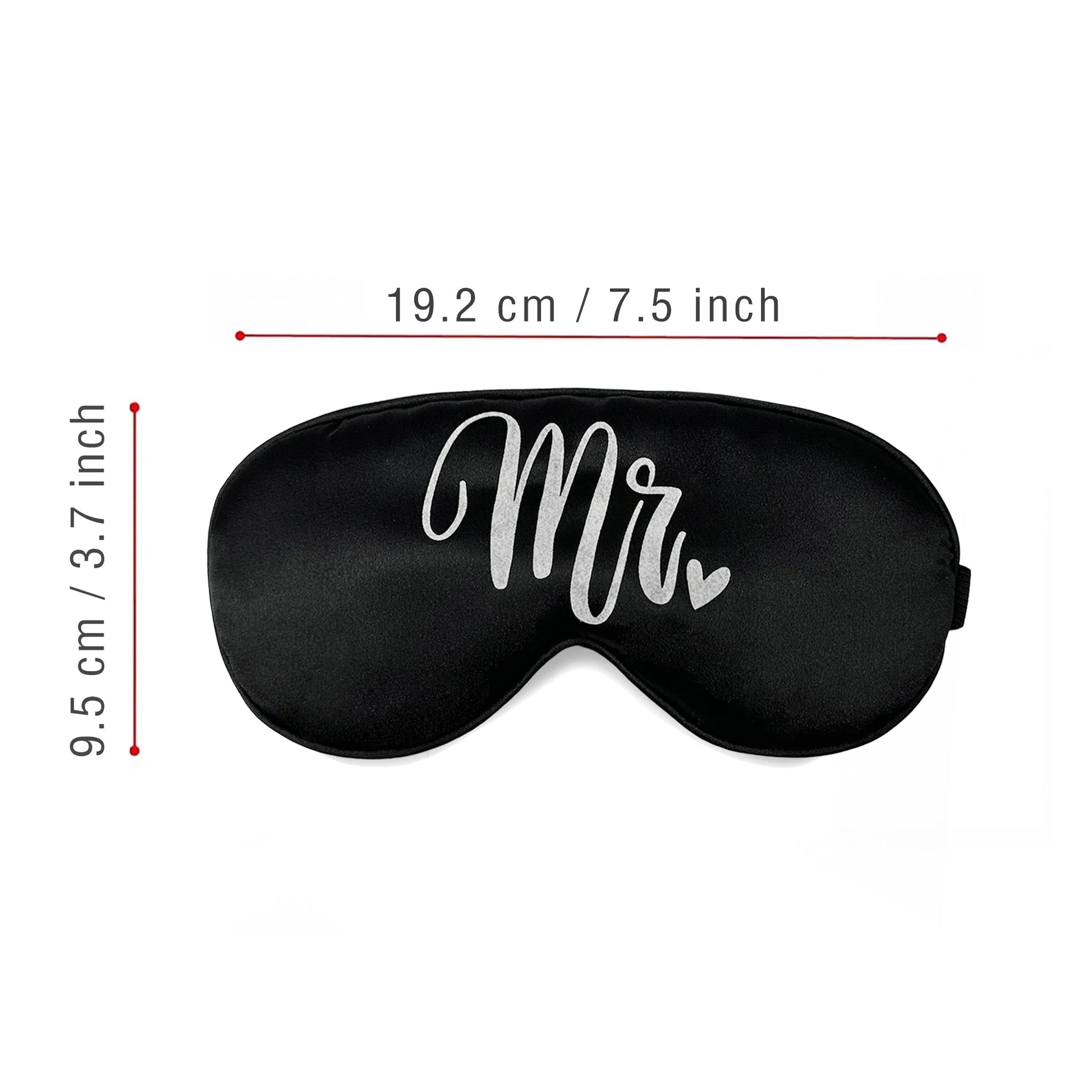 Mr & Mrs Seidige Schlafmasken-Set | Verstellbares Elastisches Band | Bequeme Augenabdeckungen für Paare, Hochzeit & Jubiläum Kaufschwan®