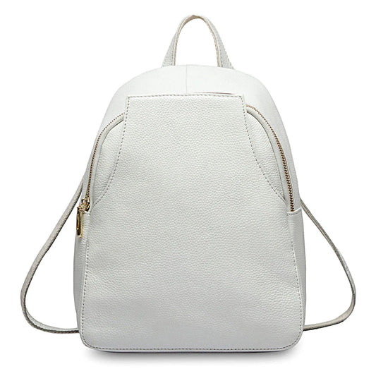 Damen Rucksack in Reinweiß | 100% Echtes Leder | Anti-Diebstahl Eleganter Reise-Rucksack | Schultertasche in Pink Kaufschwan®