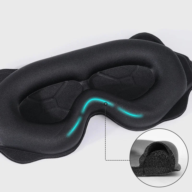 3D Schlafmaske | Lichtblockierende Schlafmaske für die Augen | Weiche Schlafhilfe für Reisen & Nacht Kaufschwan®