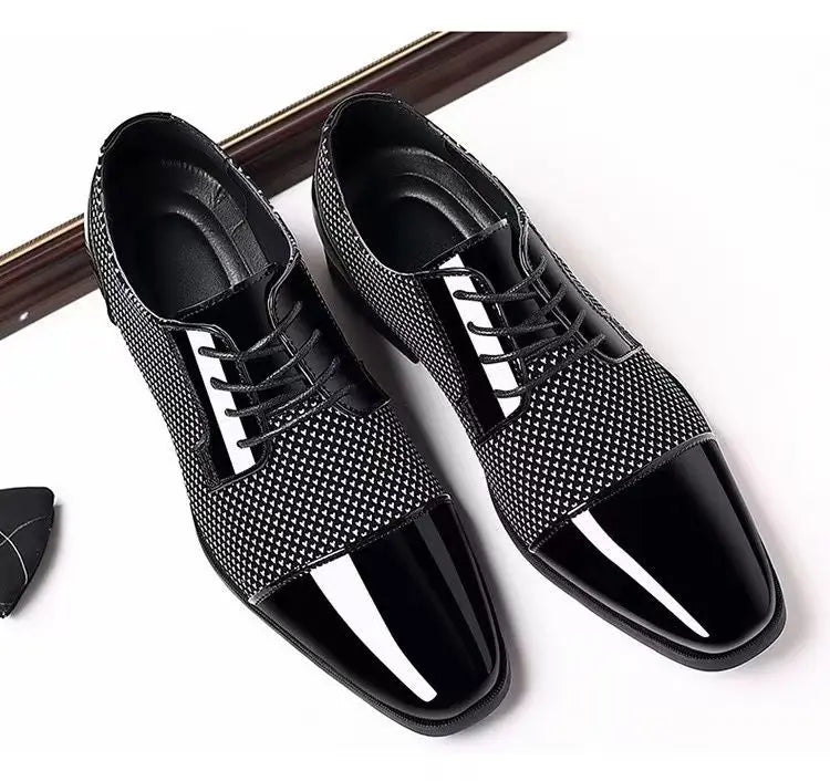 Herren Business-Freizeitschuhe – Atmungsaktive Lederschuhe mit Spitzem Design | Elegante Designer-Schuhe für Sommer & Alltag Kaufschwan®