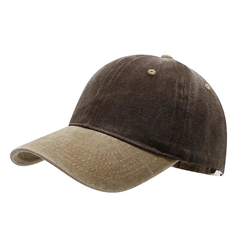 Vintage Washed Baseballkappe | Herren & Damen Farblich Abgestimmte Baseballcap | Lässige Snapback Hip Hop Baseballcap für Frühling & Sommer