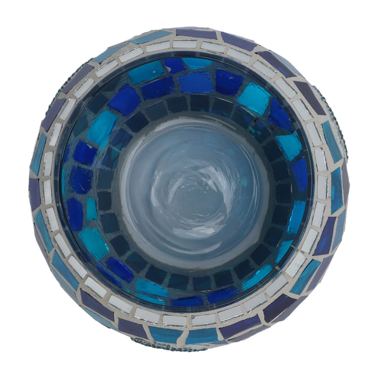 Teelicht Kerzenhalter – Europäischer Blau-Ozean Stil Mosaik Glas Kerzenständer für Zuhause & Party Dekoration Kaufschwan®