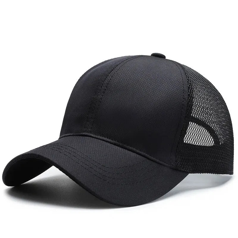 Outdoor Sport Baseballkappe | Herren Sommer Atmungsaktive Mesh-Schirmmütze | Koreanischer Stil Leichte Solide Farbe für Freizeit & Outdoor Kaufschwan®
